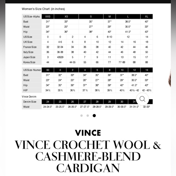 Vince crochet wool blend cashmere cardigan plum wine XXS - Picture 13 of 13